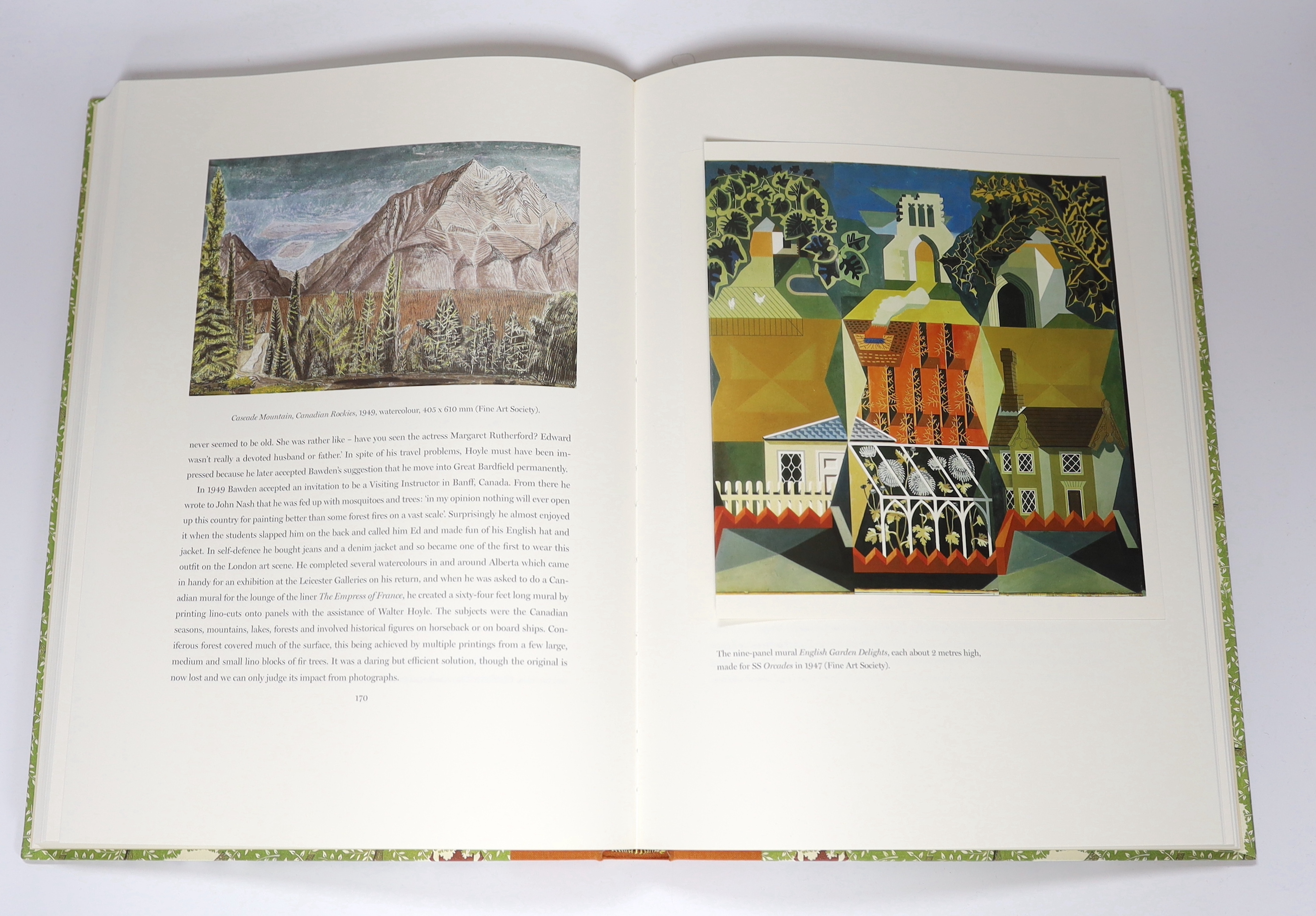 Yorke, Michael - The Inward Laugh: Edward Bawden and his Circle, one of 750, 4to, original cloth-backed decorative patterned-paper boards, The Fleece Press, Upper Denby, 2005, in slip case.